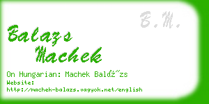 balazs machek business card